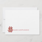 春の花ダブルハピネ中国のスズ 招待状 (正面)