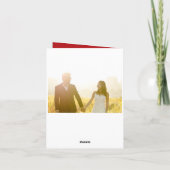 春の花ダブルハピ中国のネス結婚ズ サンキューカード (裏面)