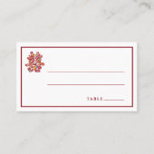 春の花ダブル幸福中国の結婚ズ プレイスカード (正面)