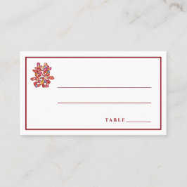 春の花ダブル幸福中国の結婚ズ プレイスカード