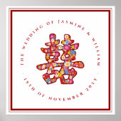 春の花ダブル幸福中国の結婚ズ ポスター (正面)