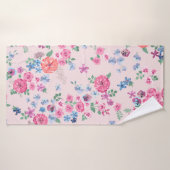 春の花デザイン。継ぎ目のない花柄。Pl バスタオル (バスタオル)