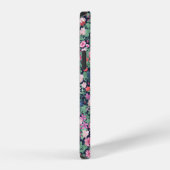 春の花デザイン。継ぎ目のない花柄。Pl iPhoneケース (右側面)