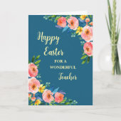 春の花ハッピーイースター先生 シーズンカード (正面)