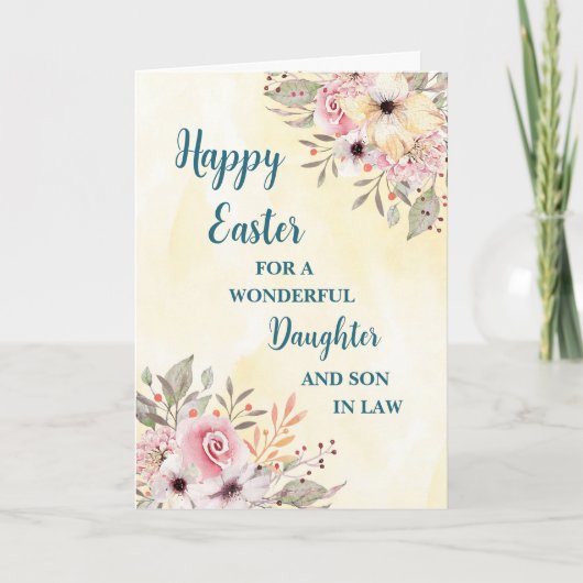 春の花ハッピーイースター娘婿 シーズンカード (正面)