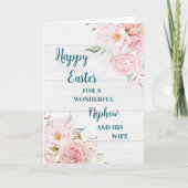 春の花ハッピーイースター甥とその妻 シーズンカード (正面)