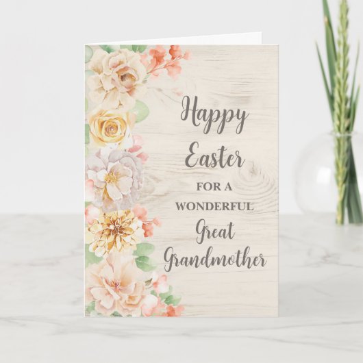 春の花ハッピーイースター素晴らし祖母 シーズンカード (正面)