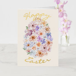 春の花ハッピーイースター 箔シーズンカード