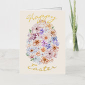春の花ハッピーイースター 箔シーズンカード (正面)