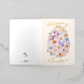 春の花ハッピーイースター 箔シーズンカード (外側レイダウン)