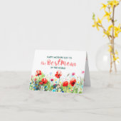 春の花ハッピーマザーデイマ最高のム文字 カード (黄色い花)