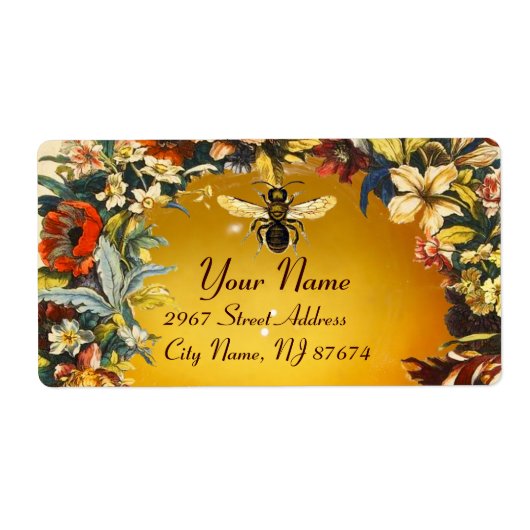 春の花ハニービー，養蜂家 ラベル (正面)