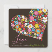 春の花ハートスイートバレンタインデーの写真 シーズンカード (正面)