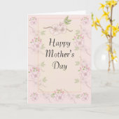 春の花バラ背景母の日 カード (黄色い花)