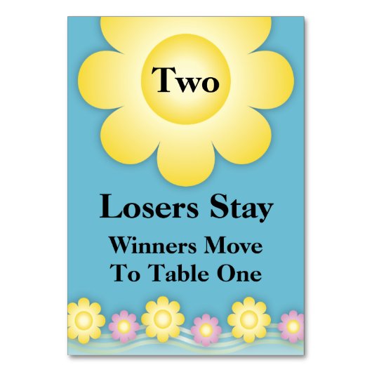 春の花バンコテーブルカード#2 テーブルナンバー (正面)