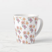 春の花パターン カフェラテマグ (右アングル)