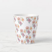 春の花パターン カフェラテマグ (正面)