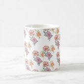 春の花パターン コーヒーマグカップ (中央)