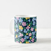 春の花パターン コーヒーマグカップ (正面左)
