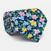 春の花パターン ネクタイ (ロール)