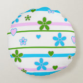 春の花パターン ラウンドクッション (裏面)