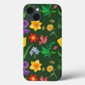 春の花パターン Case-Mate iPhoneケース (裏面)