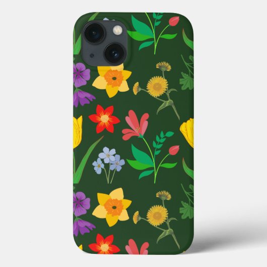 春の花パターン Case-Mate iPhoneケース (裏面)