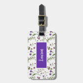 春の花パーソナライズされたラゲッジタグ ラゲッジタグ (正面縦)