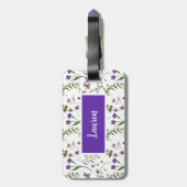春の花パーソナライズされたラゲッジタグ ラゲッジタグ (裏面縦)