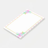 春の花ピストライプンクポストイット®メモ4 x 6 ポストイット (アングル)