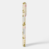 春の花ピンクグリーンフローラ名前をカスタムする Case-Mate iPhoneケース (裏面 / 右)