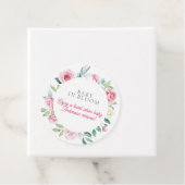 春の花ピンクサークルガールベビーシャワー フェイバータグ (インサイチュ)