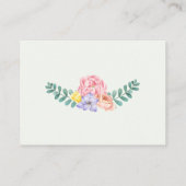 春の花ピンクバタフライガールおむつラッフルE エンクロージャーカード (裏面)