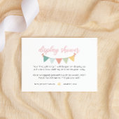 春の花ピンクバタフライガールディスプレイシャワー エンクロージャーカード