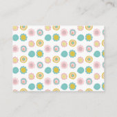 春の花ピンクバタフライガールディスプレイシャワー エンクロージャーカード (裏面)