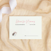 春の花ピンクバタフライベビーシャワーアドバイスN ノートカード