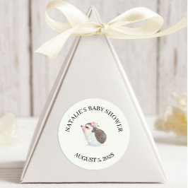 春の花ピンクバタフライベビーシャワークラシック ラウンドシール