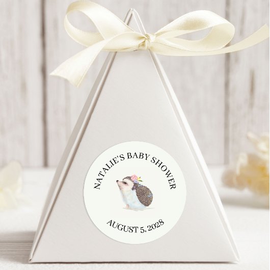 春の花ピンクバタフライベビーシャワークラシック ラウンドシール