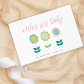 春の花ピンクバタフライベビーシャワー ゲストブック