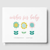 春の花ピンクバタフライベビーシャワー ゲストブック (正面)