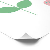 春の花ピンクバタフライベビールーム ポスター (コーナー)