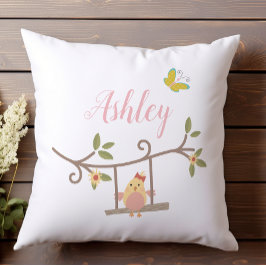 春の花ピンクバタフライベビー クッション