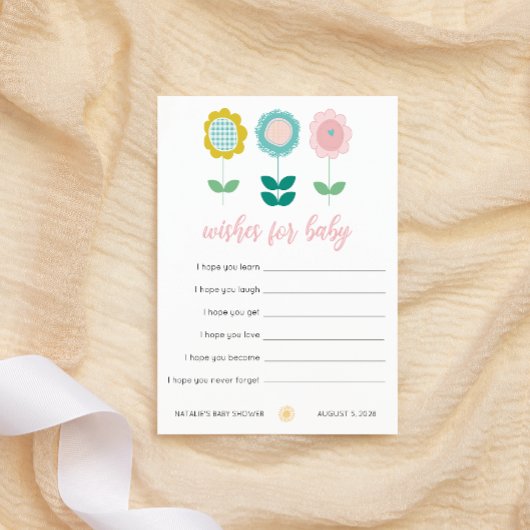 春の花ピンク・バタフライがベビーを願う ノートカード