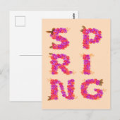 春の花ピンク ポストカード (正面/裏面)