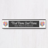 春の花フローラオフィスのドアの署名名プレート サインプレート (正面)