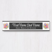 春の花フローラオフィスのドアの署名名プレート サインプレート (正面)