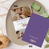 春の花フローラパープルピーチ日付を保存 セーブザデート