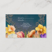 春の花フローラフレームエレガントフレンド参照 紹介カード (裏面)