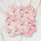 春の花フローラベビーシャワーメッセージカード フェイバータグ (裏面)