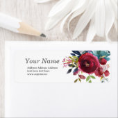 春の花フローラ差出人住所シール ラベル (インサイチュ)